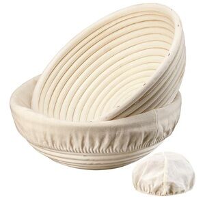 Natural Cream Banneton Proofing Basket Set